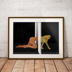 Elegance of Nature - The cheetah & The woman